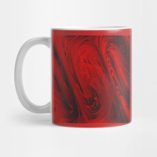 Red graphic swirling design Mug